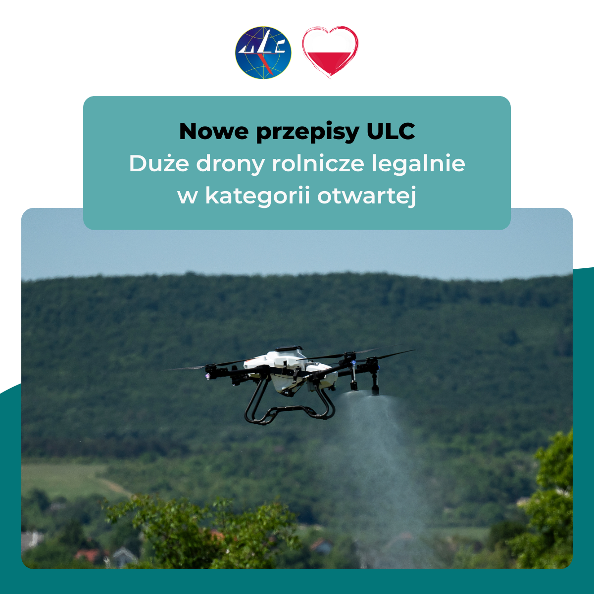 Nowe przepisy ULC: duże drony rolnicze legalnie w kategorii otwartej
